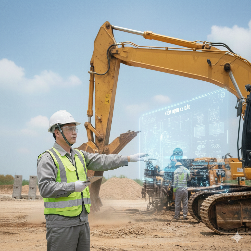 Kiểm định xe đào, lu, ủi